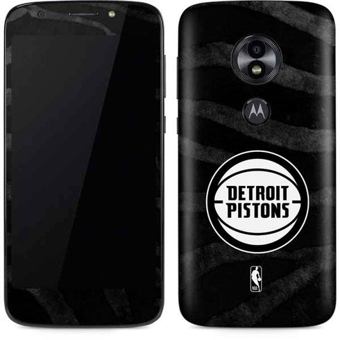 NBA Detroit Pistons Black Animal Print Moto E5 Play Skin